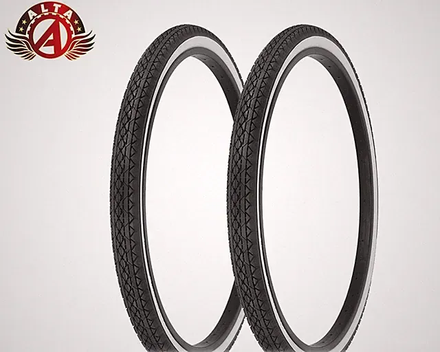2 ALTA BICYCLE WIRE BEAD 26 x 2 x 1-3/4 S7 WHITEWALL SCHWINN TIRES DIAMOND.