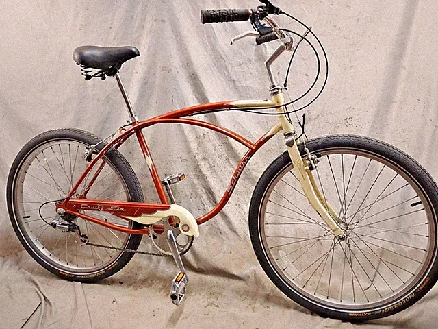 2000 Schwinn Cruiser6 Cruiser Bike 19" Large Steel Retro Cafe Commute Java Canti