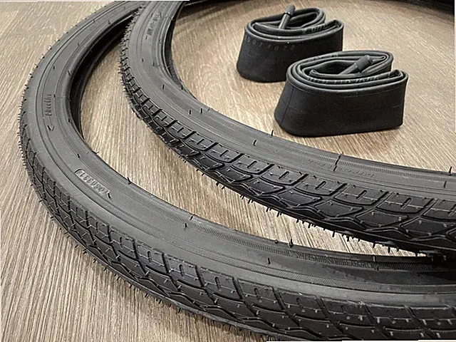 24x1.75 Black Bicycle Classic Thread 2 Tires & Tubes 24" Schwinn Bike Balloon