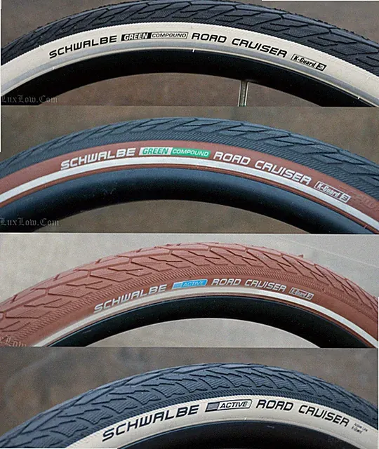 28" x 1 1/2" Road Cruiser Bike TIRES 700x40 Schwalbe Vintage Wood Wheel Bicycle
