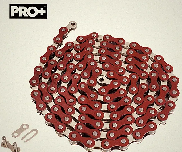 2TONE RED SINGLE SPEED BIKE CHAIN OLD SCHOOL BMX VINTAGE SCHWINN CRUISER FIXIE.