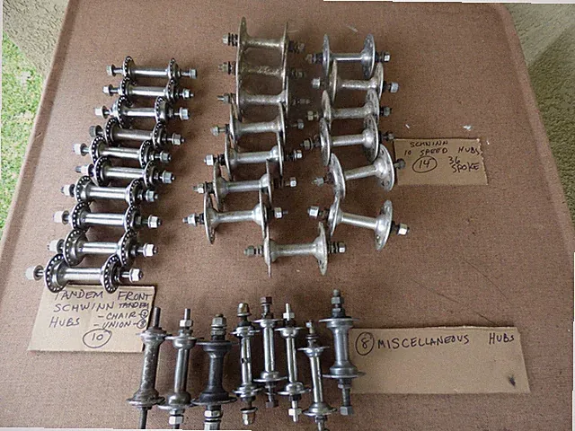 30 PLUS Schwinn Tandem, 10 Speed & Miscellaneous Hubs
