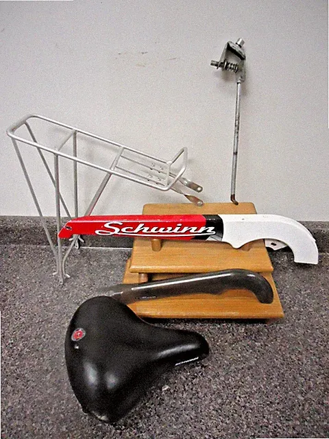 5 Pc Schwinn Bike Replacement Parts Only w/Chain Guard/Rear Rack & More! F/S!