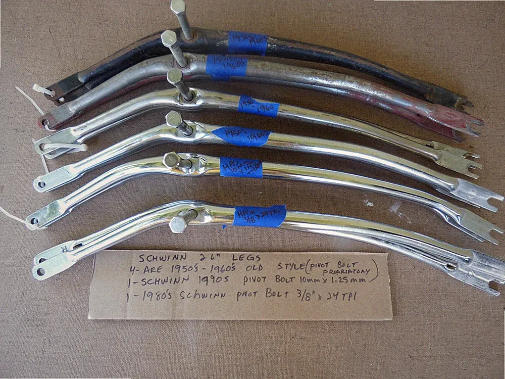 6 Pairs Schwinn 26" Springer Fork Legs 1950's, 1960's,1970's,1990's **PARTS LOT*