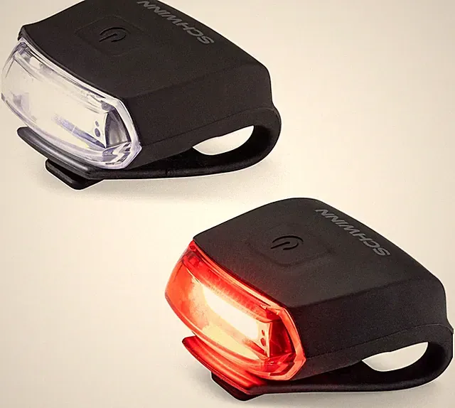 Bike Headlight and Taillight Set LED Easy Attach