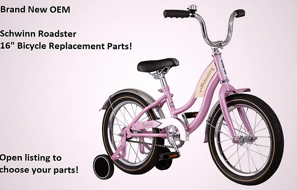 Brand New Schwinn Roadster 16" PINK Bicycle Replacement Parts: Choose your part!