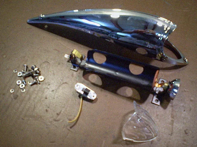 Complete Schwinn Phantom Autocycle Bicycle Fender Light Assembly