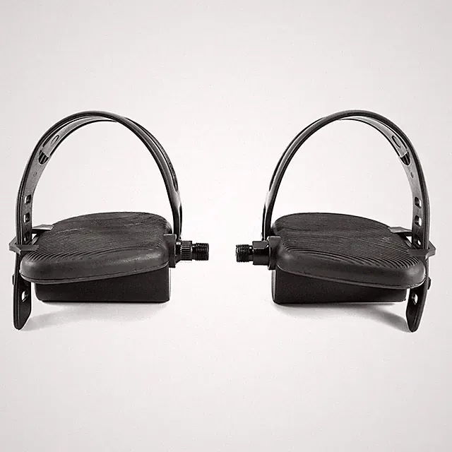 Exercise Bike Pedals 1/2" - Schwinn Recumbent Upright Stationary w Straps PAIR