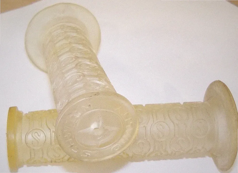 FROSTY CLEAR SCHWINN BICYCLE HANDLEBAR GRIPS BIKE PARTS 92