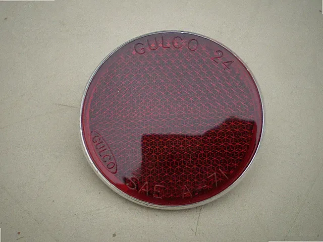 Gulco Bright Star No 24 Red 2 1/4" Bicycle Reflector Schwinn Monark Roadmaster &