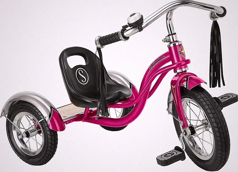 Kids Tricycle Schwinn Roadster Classic Steel Frame Bright Pink Ages 2-4 Bike