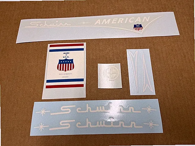 Mint Schwinn Approved American Bicycle Decal Set 1955 thru 1965