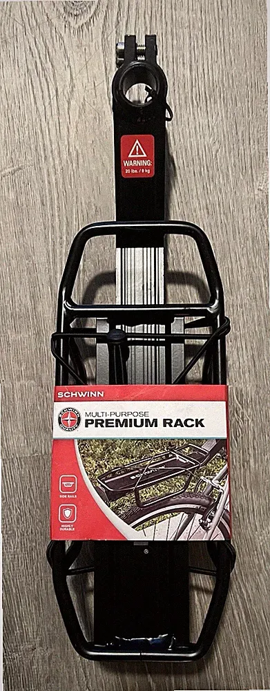 New Schwinn Bike Rack for Rear Cargo Lightweight Aluminum