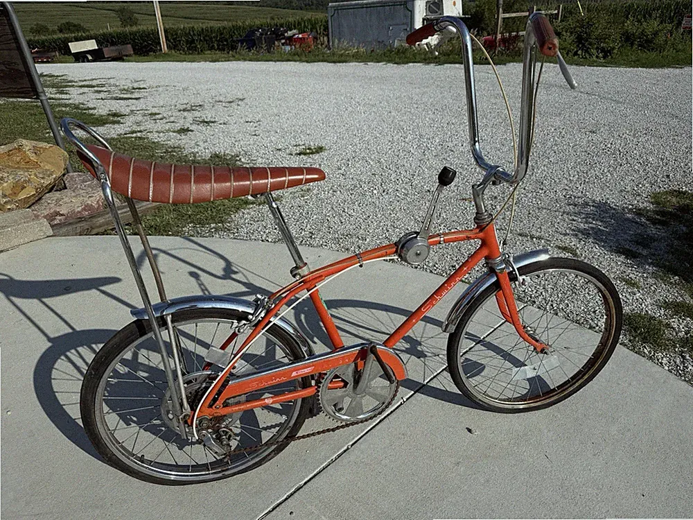 SCHWINN 1971 Orange Bicycle 5 speed FASTBACK STINGRAY ORIGINAL 20 in Bmx Vintage