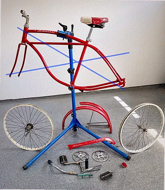 Schwinn 26" S-7 Enamel Wheels & Parts Removed from a 1960s Typhoon