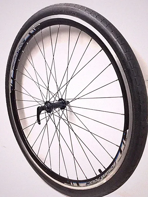 Schwinn 700c Front Bicycle Alloy Black Wheel QR 38C Tire Road Hybrid Bike #L52