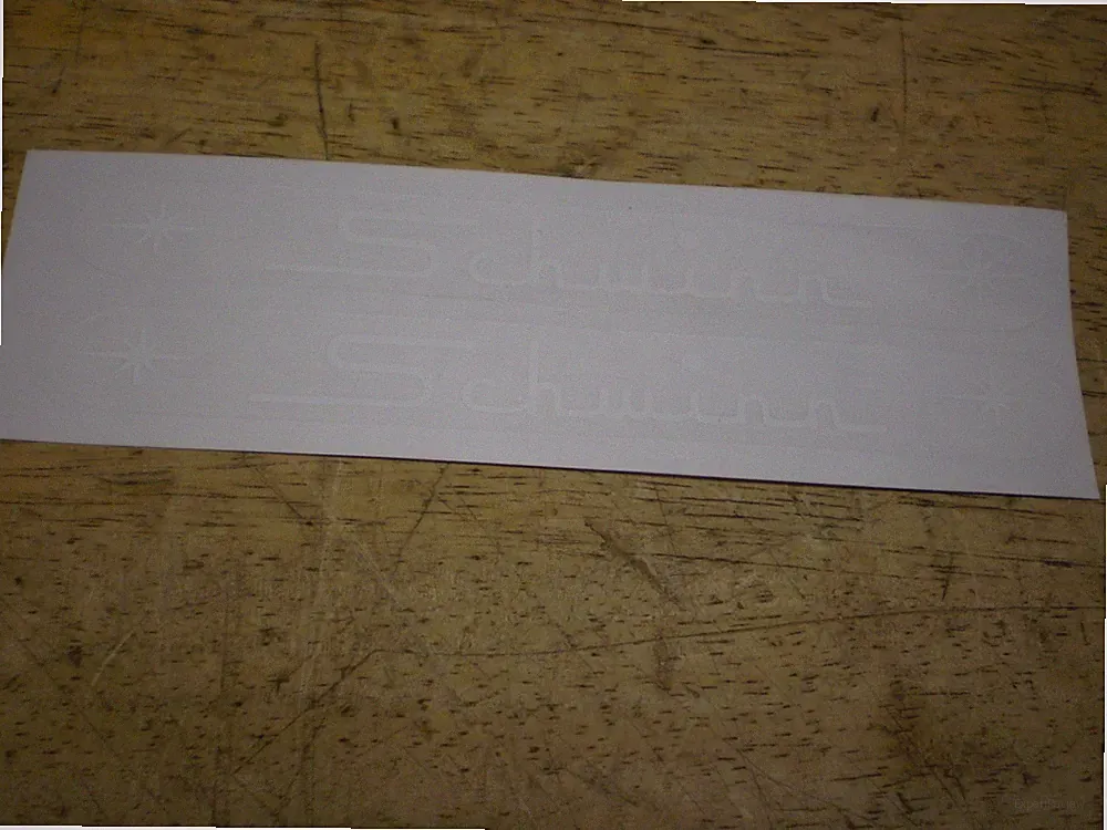 Schwinn Approved White Small Script Slimline Bicycle Peel & Apply Decal Set