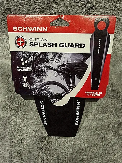 SCHWINN Clip On Bicycle Splash Guard 17" Long Tool Free Pacific Cycle 2018 Acc.