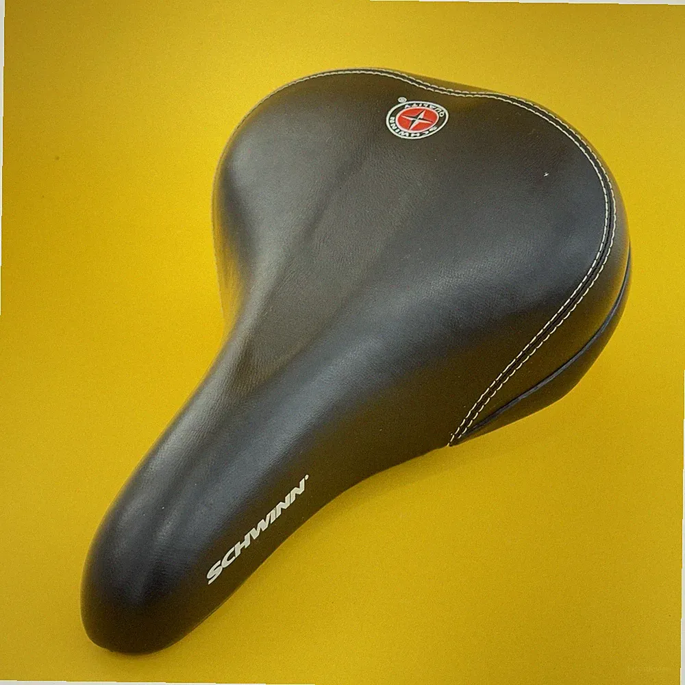 Schwinn Comfort Bike Seat Black Wide Dual Spring Cruiser Bicycle Saddle