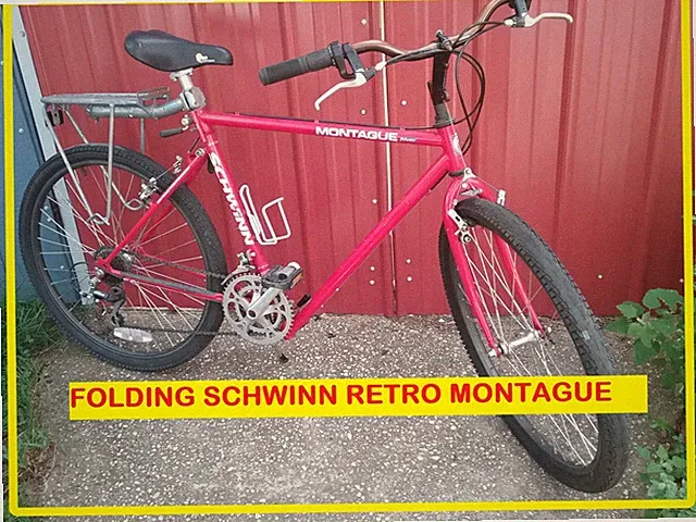 Schwinn Montague Bi-Fold Bike 20 in aprox. Frame Vintage Folding.💥 VG MTB 26"