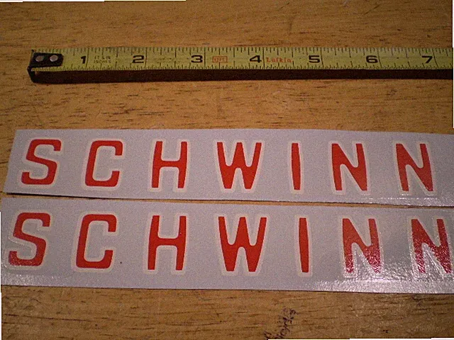 SCHWINN Red Road Bike Lightweight Bicycle Downtube Frame Decals