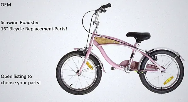 Schwinn Roadster 16" PINK Bicycle Replacement Parts: Open to choose your part!