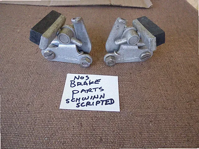 Schwinn Scripted 1950's Front Fork Brake Assembly Parts **NOS**Shelf Wear