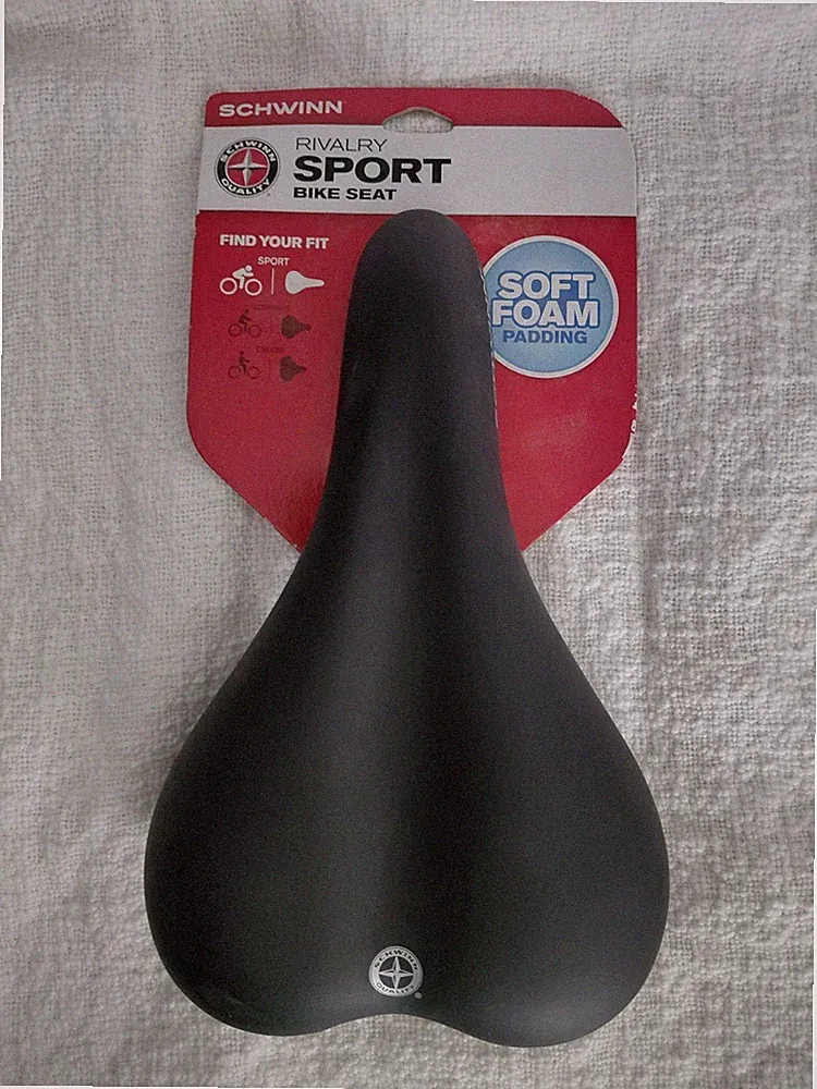 Schwinn Seat Rivalry Soft Foam Padding Sport Black Bike Bicycle Forward Saddle