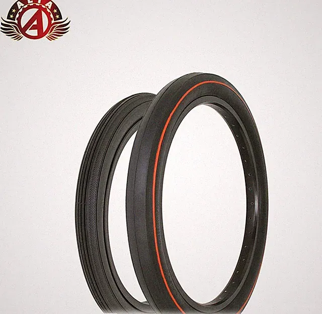 SCHWINN STYLE BICYCLE SLICK 16X 1-3/4 S7 & 20X 2.125 S2 WIDE RED LINE SLICK TIRE