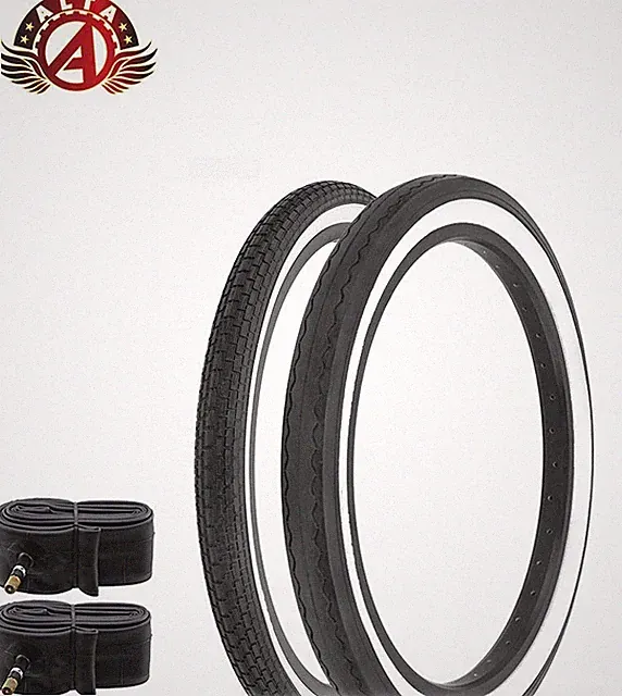 SCHWINN STYLE WHITEWALL BRICK 20X 1.75 S2 & 20 X 2.125 S2 STINGRAY TIRE W/TUBES.