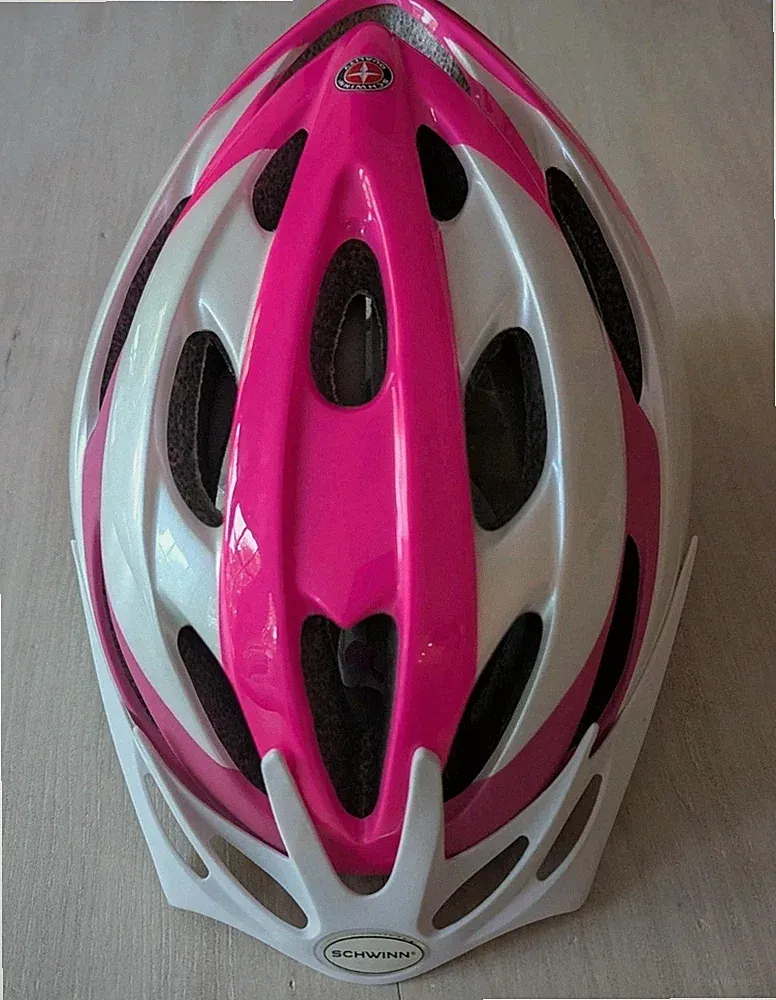 Schwinn Thrasher Womens Bicycle Helmet Pink White Adjustable SW76145-2