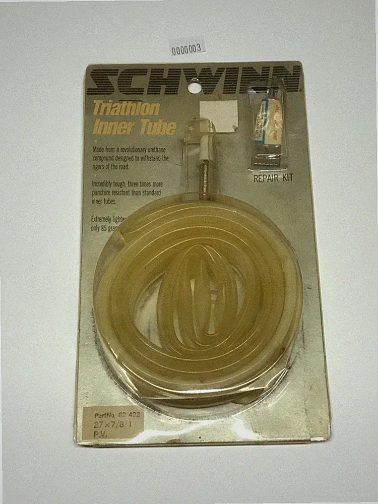 Schwinn Triathlon urethane bicycle inner tube w/repair kit 27x7/8-1 NOS