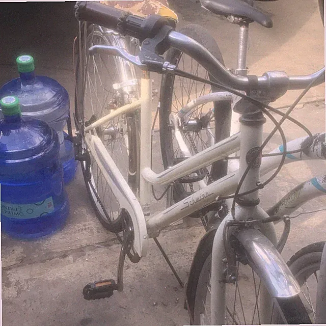 Schwinn White Bicycle with Rear Rack