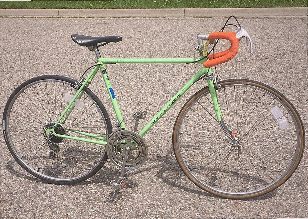 SCHWINN WORLD TRAVELER Japan 53cm Road Bicycle Green Small MODIFIED REBUILT