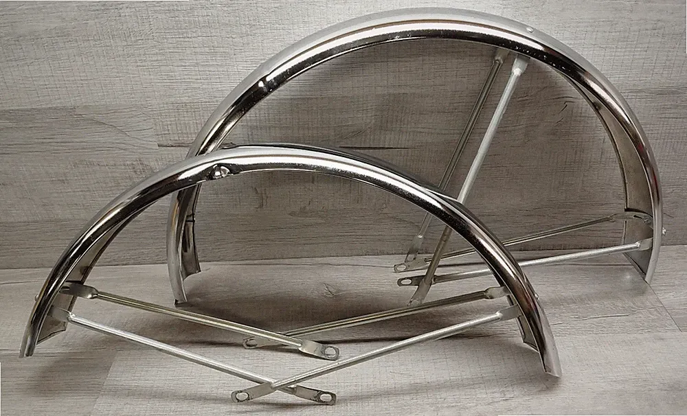 Vintage 50s Schwinn Chrome Bicycle Fenders B6 Autocycle 26 x 2.125” Bike Bicycle