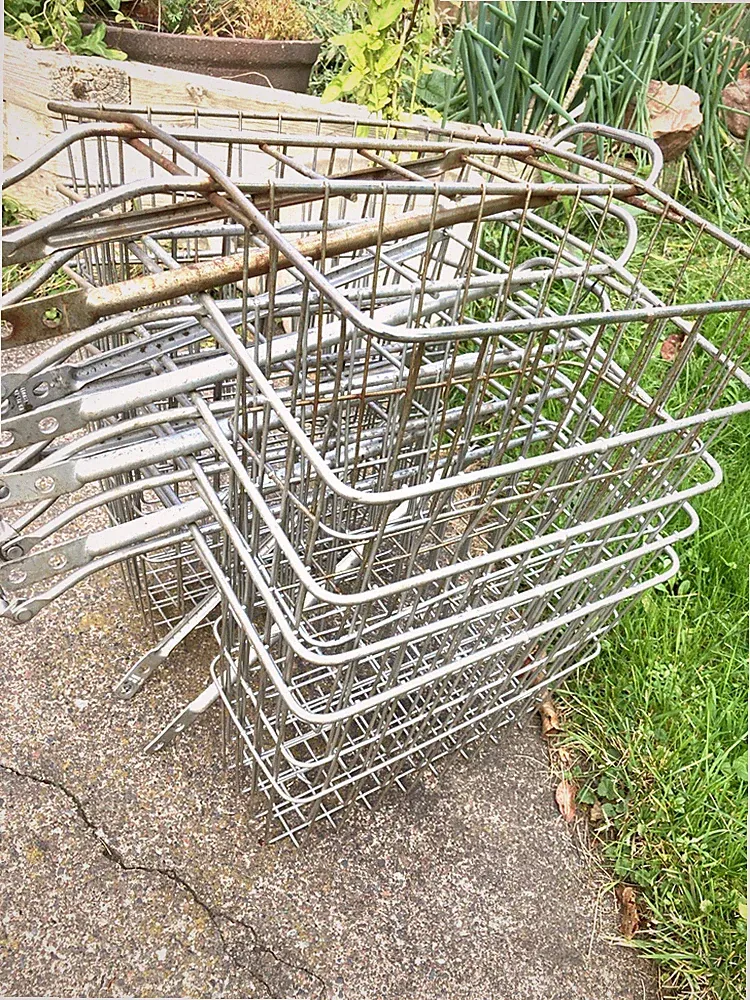 Vintage Schwinn Approved Rear Folding Twin Wire Bicycle Basket Carrier Rack