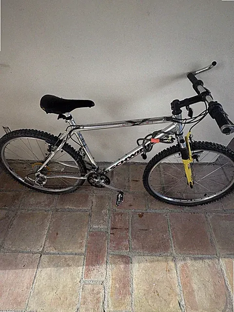 Vintage Schwinn S[9 Six} 19" C-T Silver Aluminum Hardtail Mountain Bike Frame BB