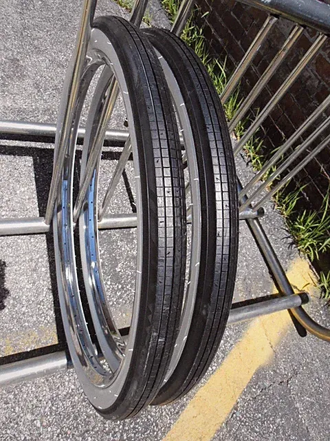 Whitewall Bicycle Tires Balloon 26 inch x 2 .125 wide Fat Tire Brick tread
